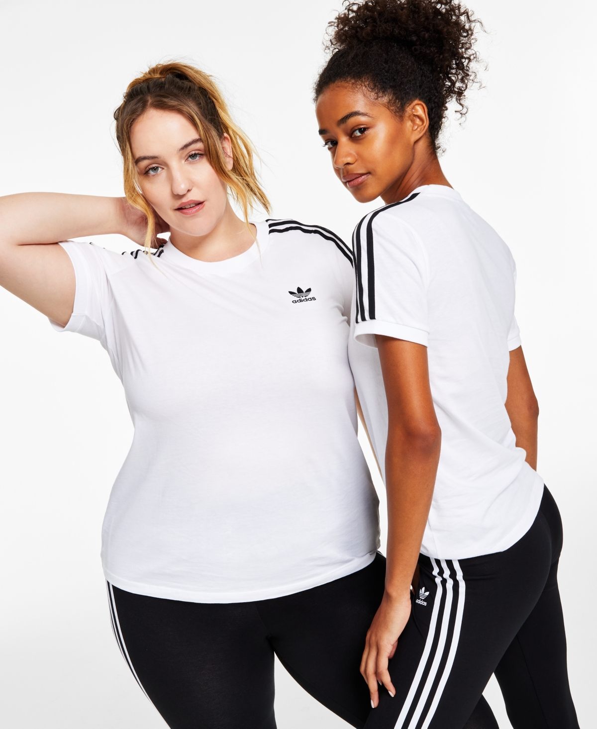  adidas Originals Women's Cotton 3 Stripes T-Shirt, Xs-4X