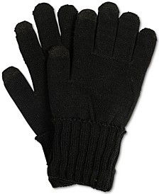 Women's Solid Shine Tech-Tip Gloves, Created for Macy's