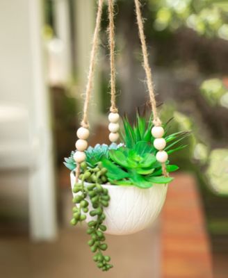 Caveman Ceramic Hanging Planter, 5.38"