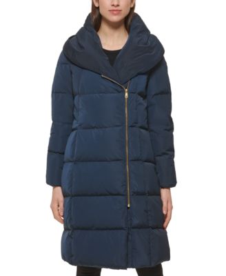 Women's Signature Asymmetrical Pillow-Collar Down Puffer Coat