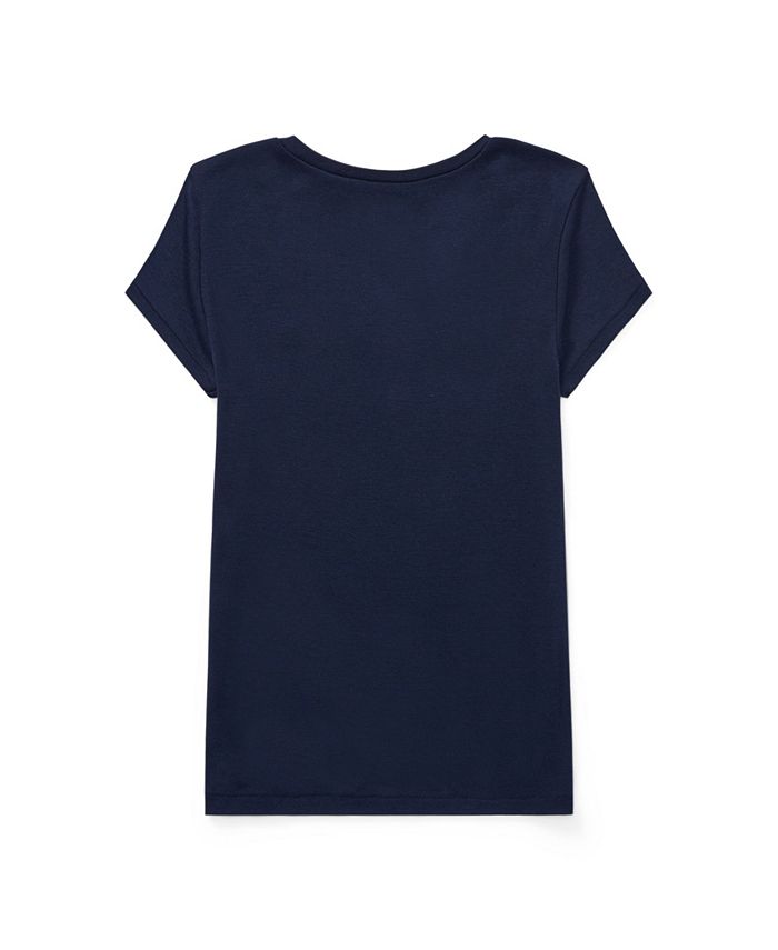 Polo Ralph Lauren Big Girls Cotton Jersey V Neck T shirt Macy s