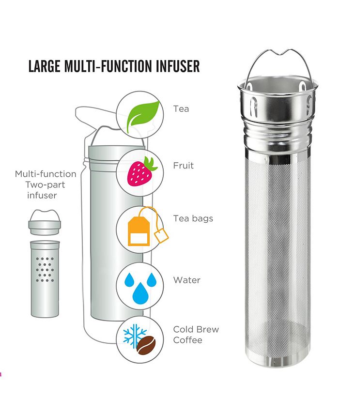GROSCHE CHICAGO Steel Insulated Tea Infusion Flask, Tea and Coffee Tumbler, 32 Fluid Oz Macy's