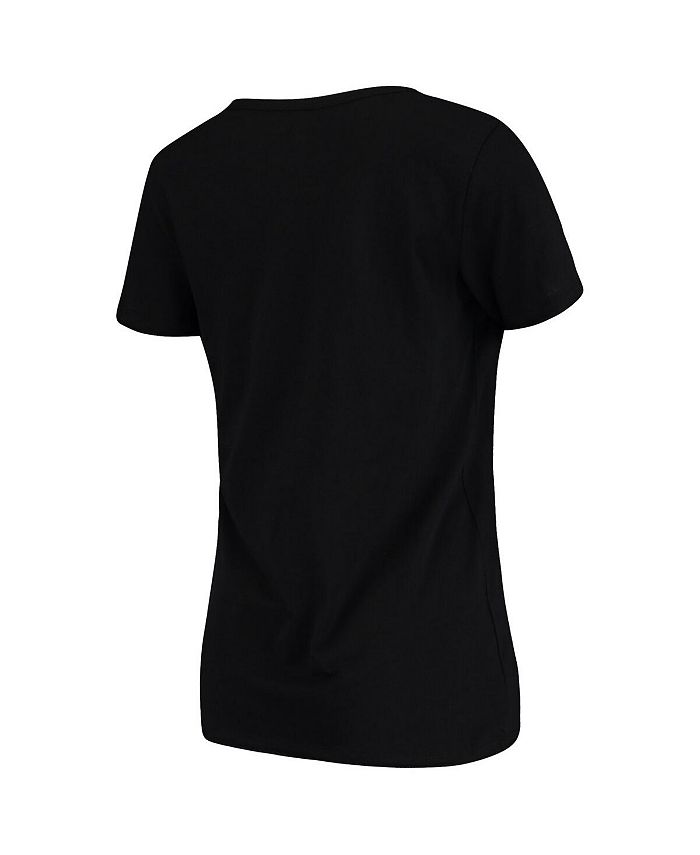 5th & Ocean Women's by New Era Black LAFC Athletic Baby V-Neck T-shirt ...