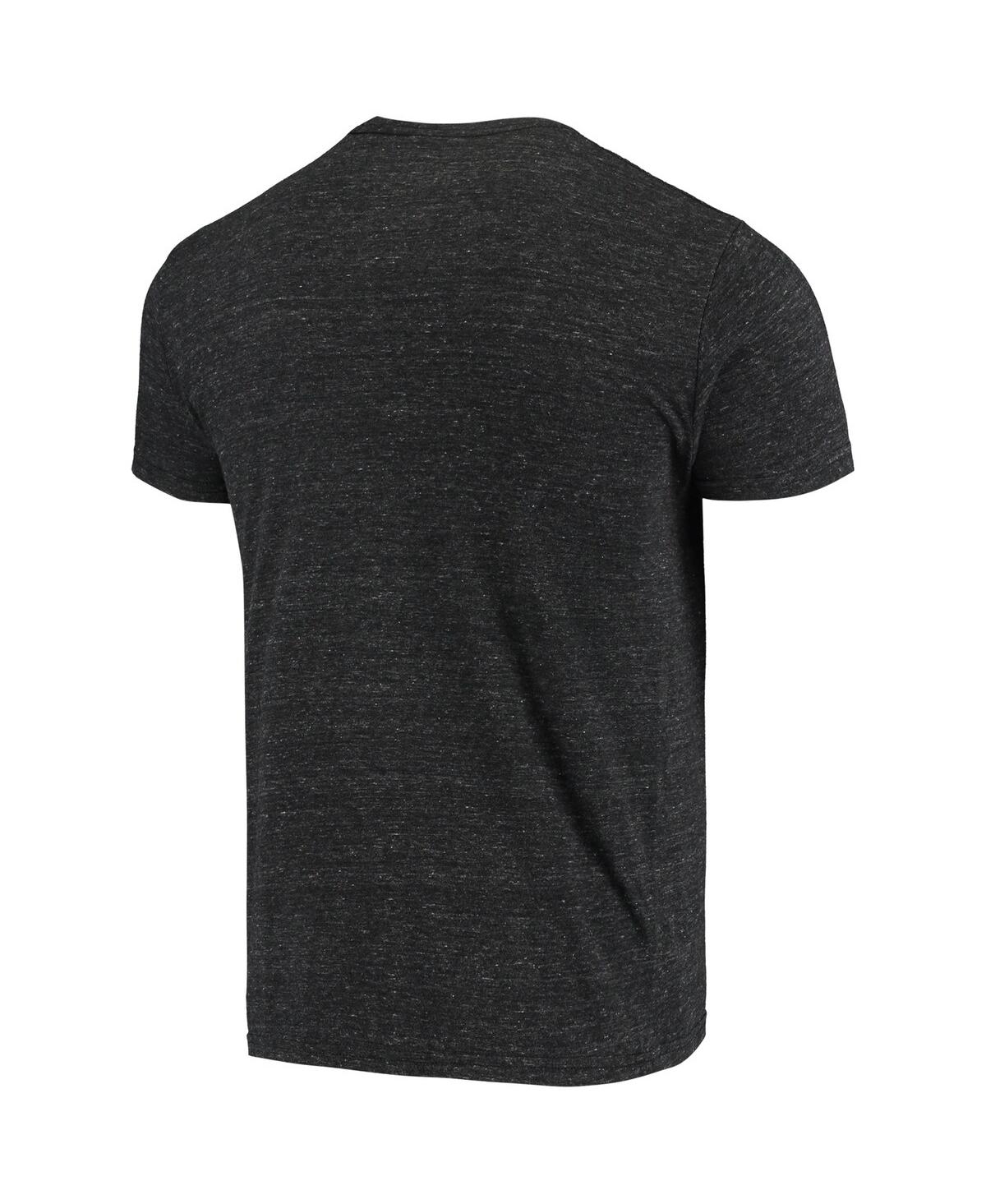 Shop Retro Brand Men's Original  Heathered Black Minnesota United Fc Area Code Tri-blend T-shirt