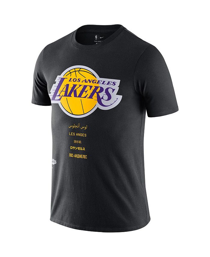 Nike Men's Black Los Angeles Lakers Courtside Global Exploration T ...