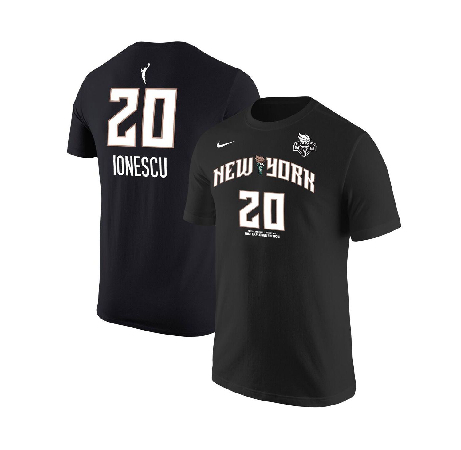 Men's Sabrina Ionescu Black New York Liberty Explorer Edition Name and Number T-shirt