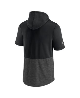 Men's Black Philadelphia Flyers Authentic Pro Travel and Training Short Sleeve Pullover Hoodie