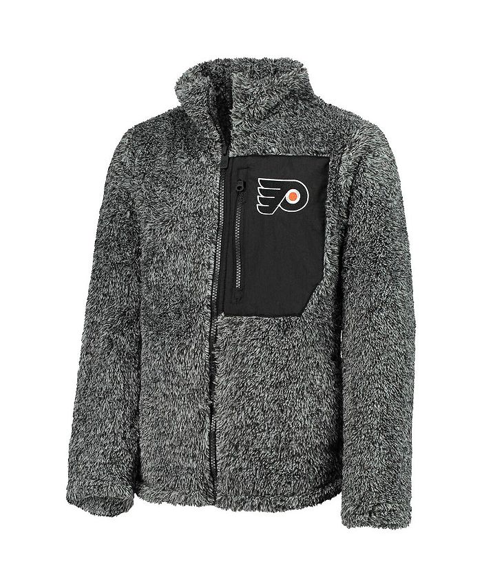 Outerstuff Big Girls Black Philadelphia Flyers Fan Gear Sherpa FullZip