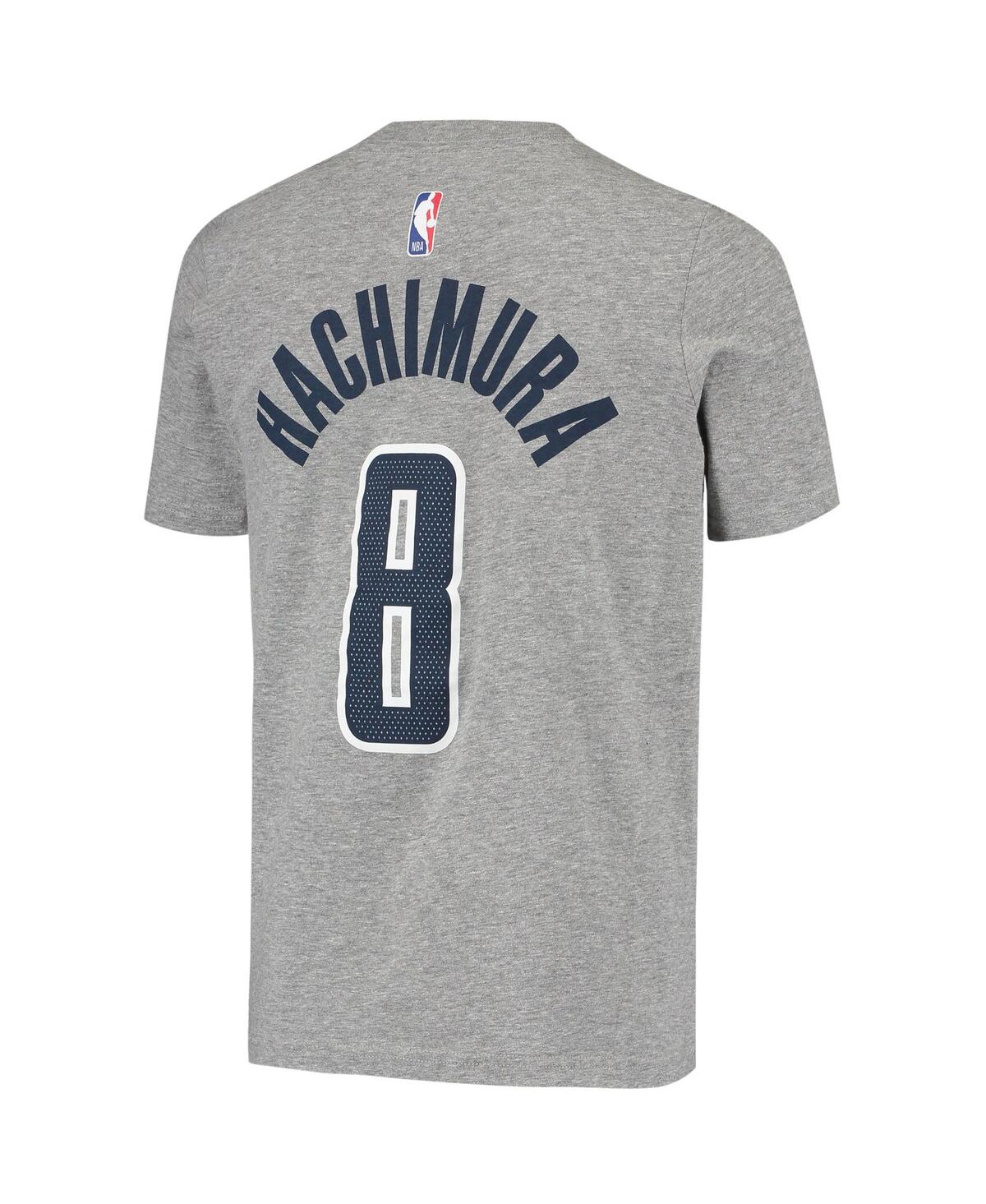 Shop Nike Big Boys  Rui Hachimura Heather Gray Washington Wizards 2020 City Edition Name And Number T-shir