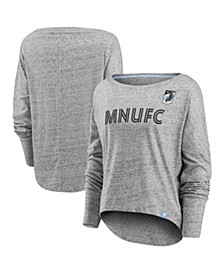 Women's Branded Heathered Gray Minnesota United FC Long Sleeve Fashion Top