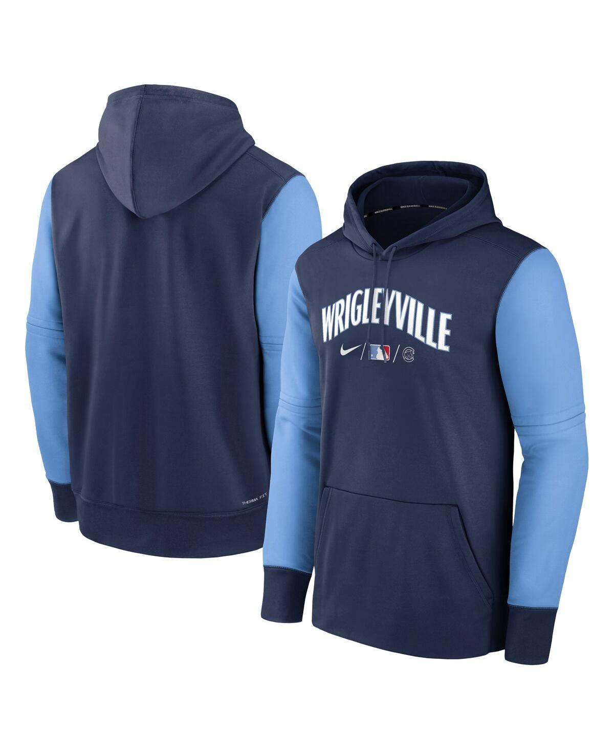 Men's Nike Navy Chicago Cubs Authentic Collection Therma City Connect Performance Pullover Hoodie