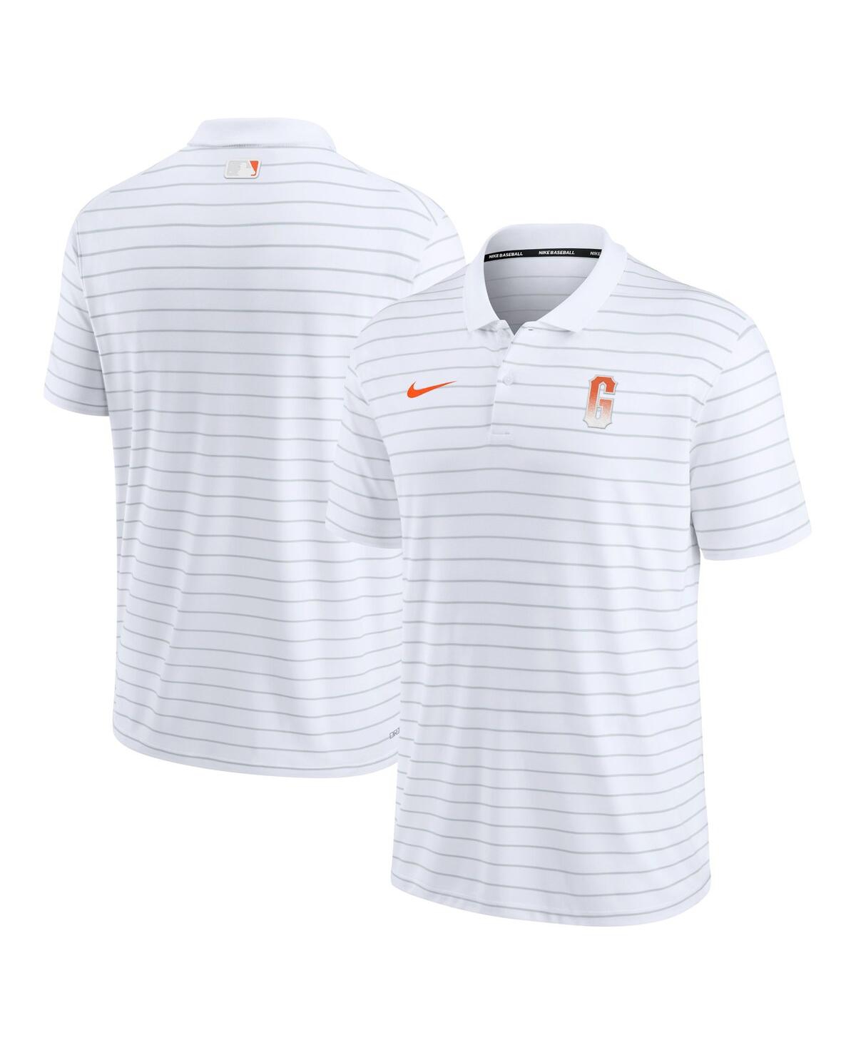 Men's Nike White San Francisco Giants 2022 City Connect Authentic Collection Striped Performance Polo Shirt