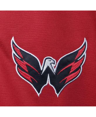 Men's Red Washington Capitals Transitional Raglan Half-Zip Top