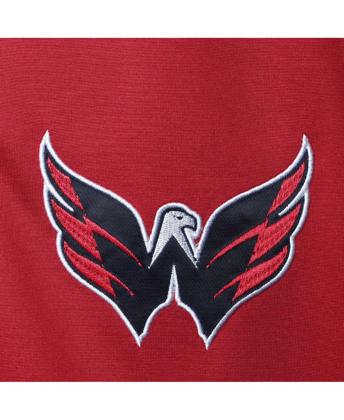 Starter Men's  Red, Navy Washington Capitals Game Time Raglan Pullover Sweatshirt In Red