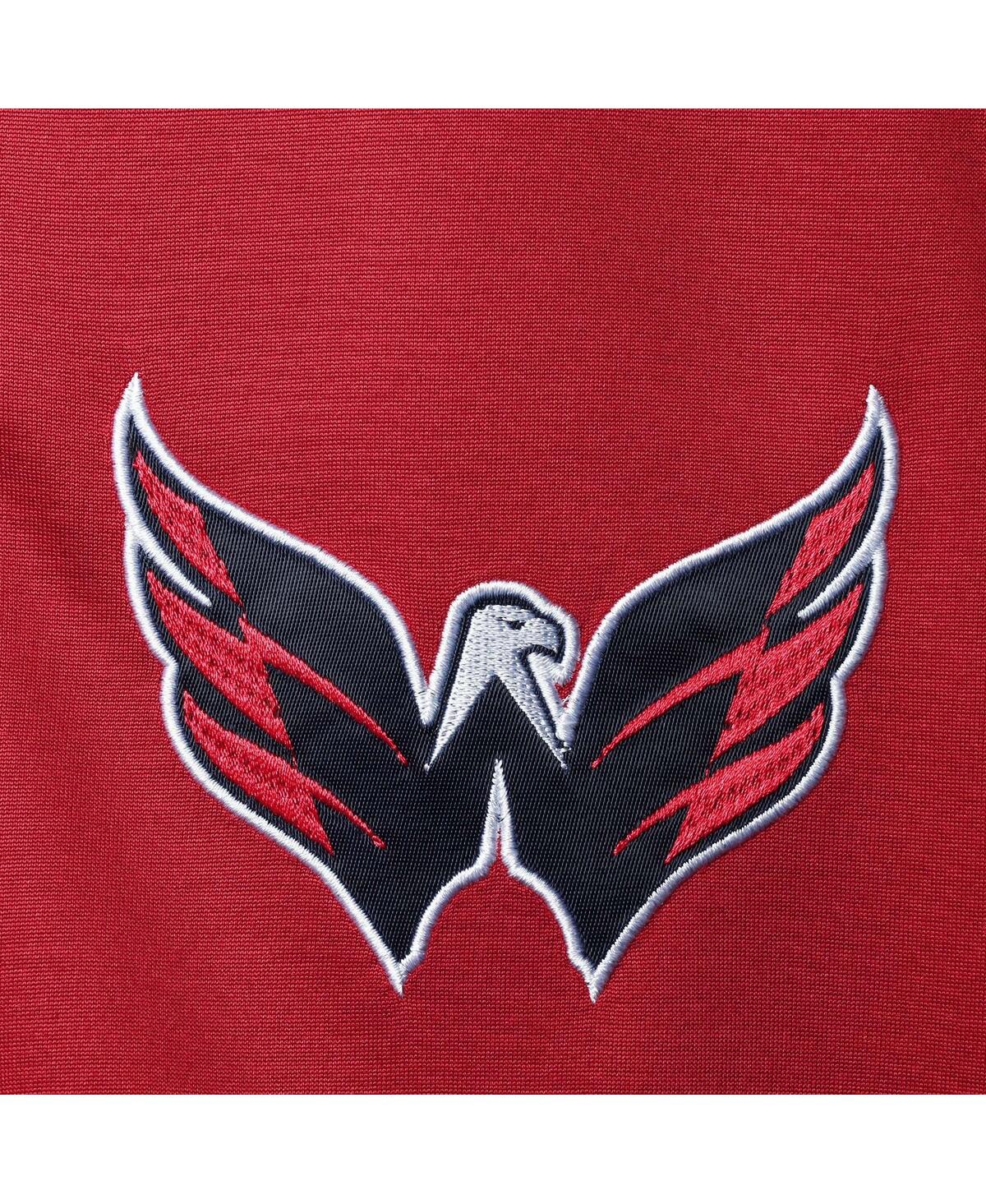 Shop Starter Men's  Red Washington Capitals Transitional Raglan Half-zip Top