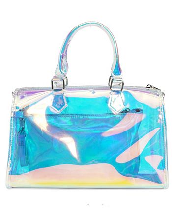 Like Dreams Holographic Purse for Women, Detachable Inner Pouch Crossbody  Bag, Iridescent Top Handle Satchel (Blue): Handbags
