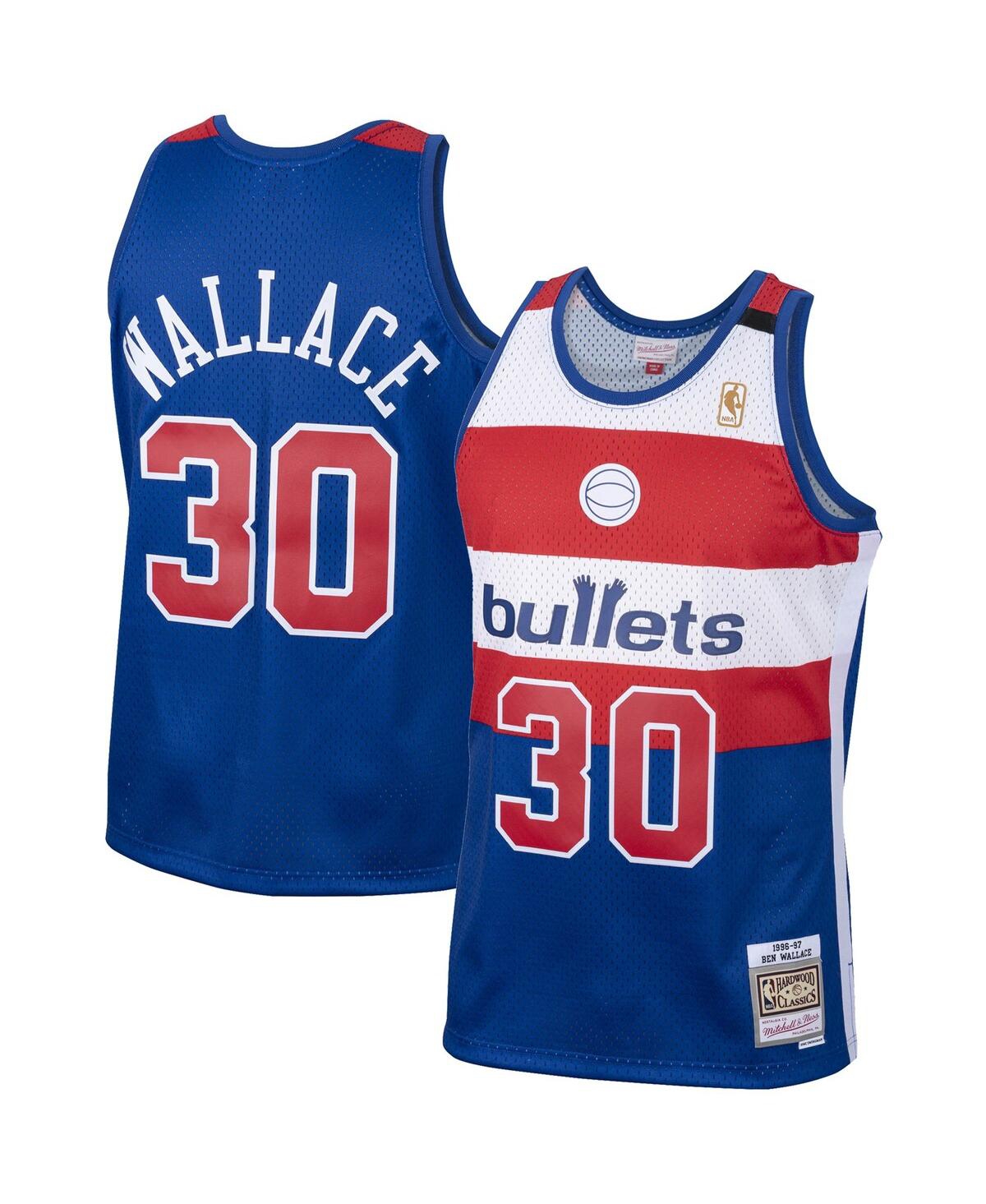 Men's Mitchell & Ness Ben WallaceWashington Bullets 1996-97 Hardwood Classics Swingman Jersey - Royal
