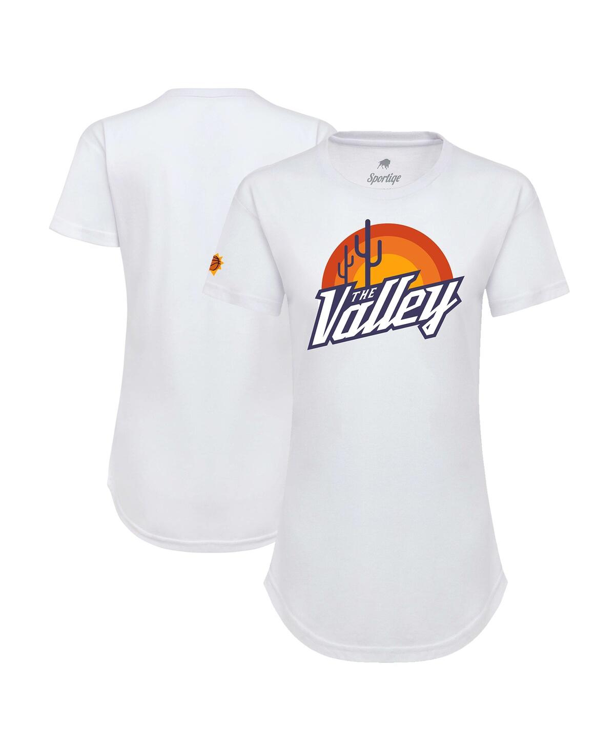 Women's Sportiqe White Phoenix Suns 2021/22 City Edition Phoebe T-shirt - White