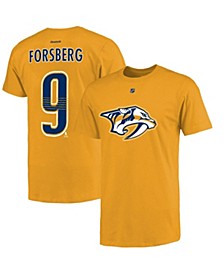 Men's Nashville Predators Filip Forsberg Gold Name and Number T-shirt