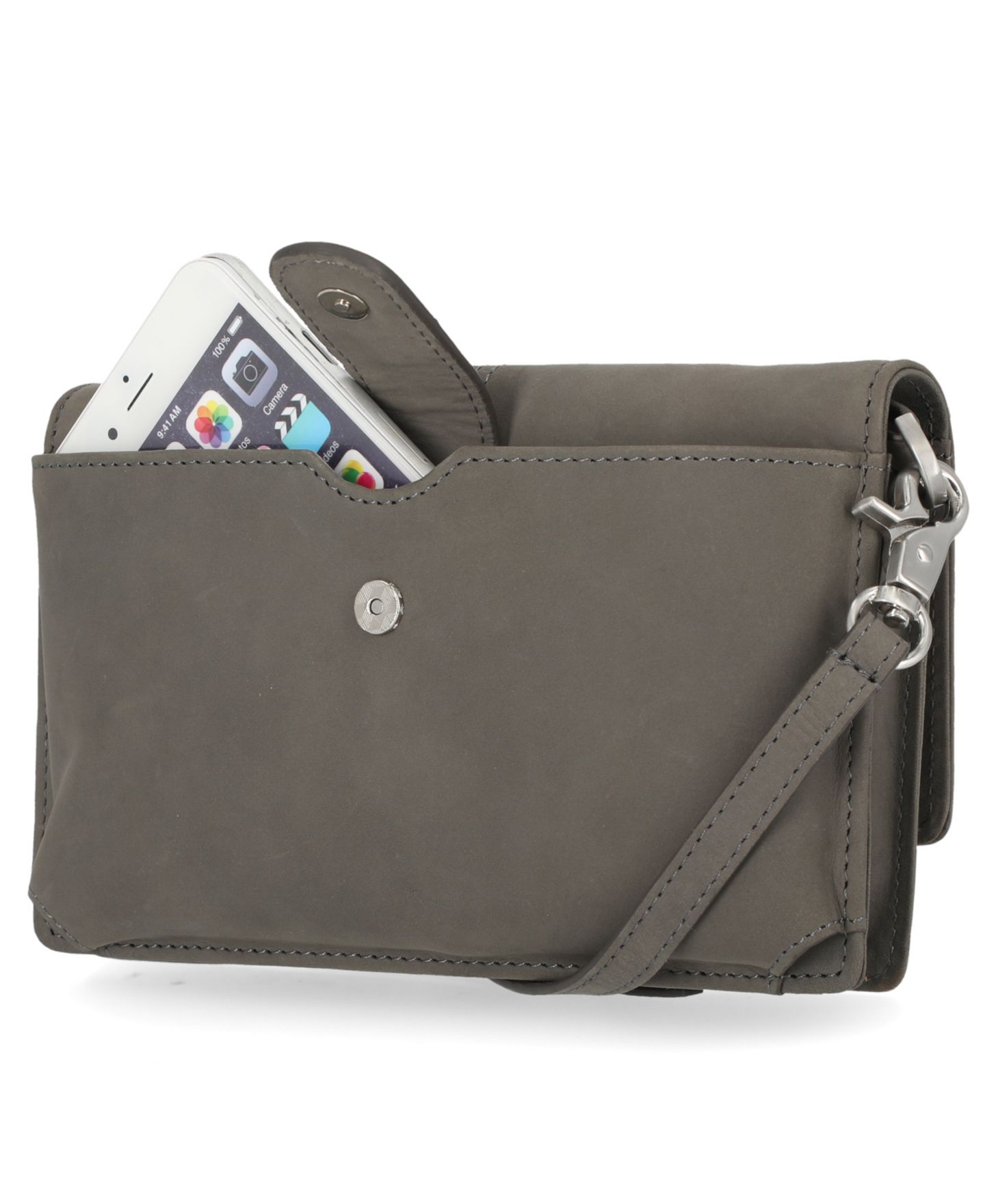 Женский кошелёк Timberland RFID Leather Crossbody Bag Wallet Purse, цвет: Тёмно-серый — фото 3