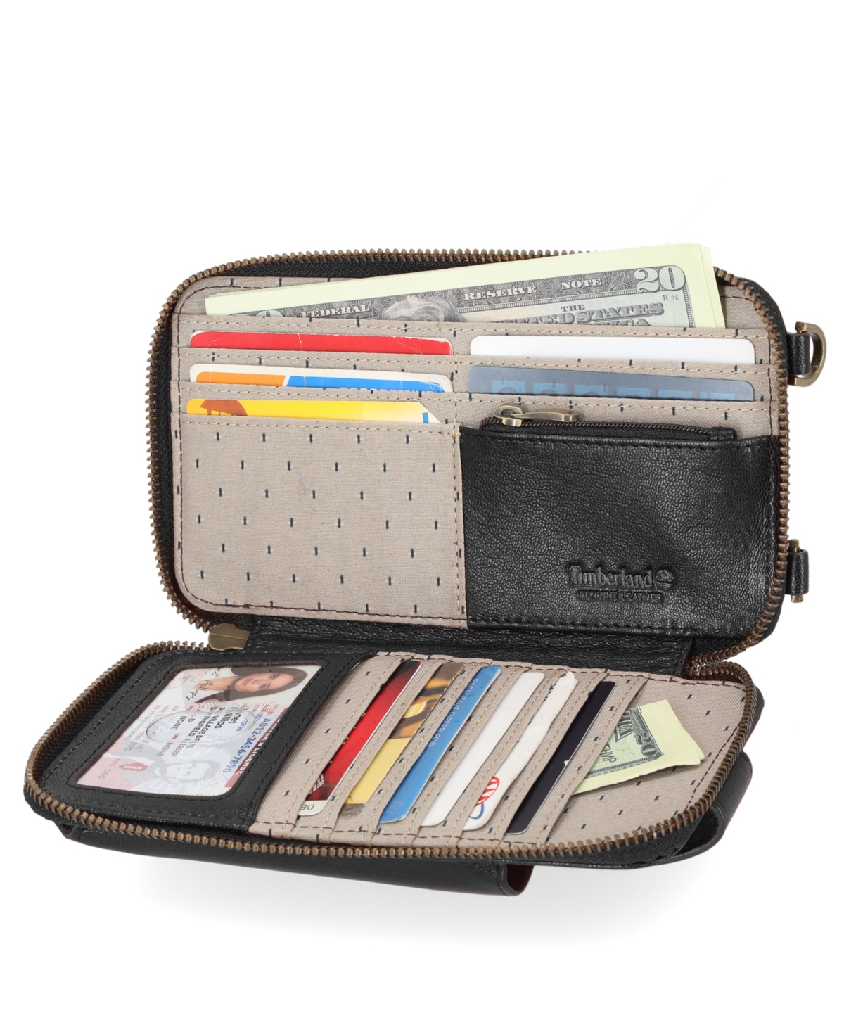 Timberland Rfid Leather Phone Crossbody Wallet Bag