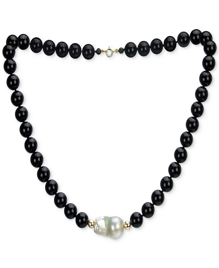 Black pearl necklace macys sales