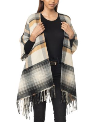 Charter Club - Women's Reversible Multi-Plaid Topper Wrap