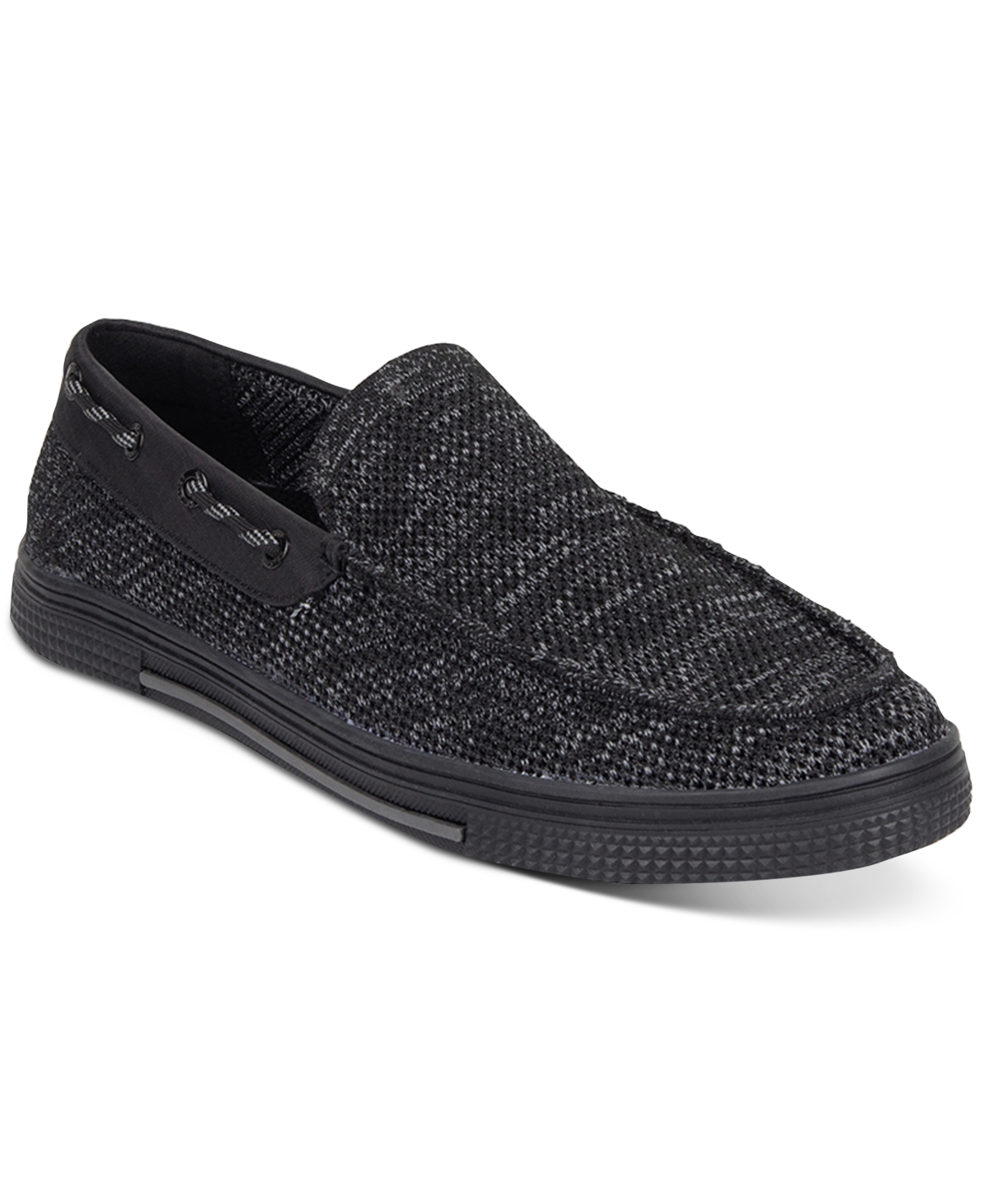 Men's Trace Knit Slip-On Shoes - Black