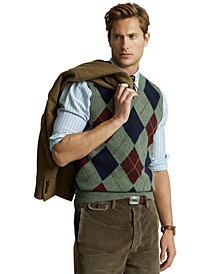 Men's Argyle Wool Sweater Vest