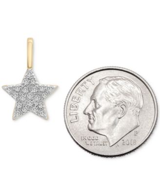 Diamond Star Charm Pendant (1/20 ct. t.w.) in 10k Gold, Created for Macy's