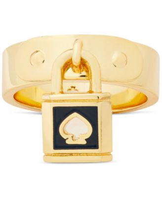 kate spade new york - Gold-Tone Padlock Charm Ring