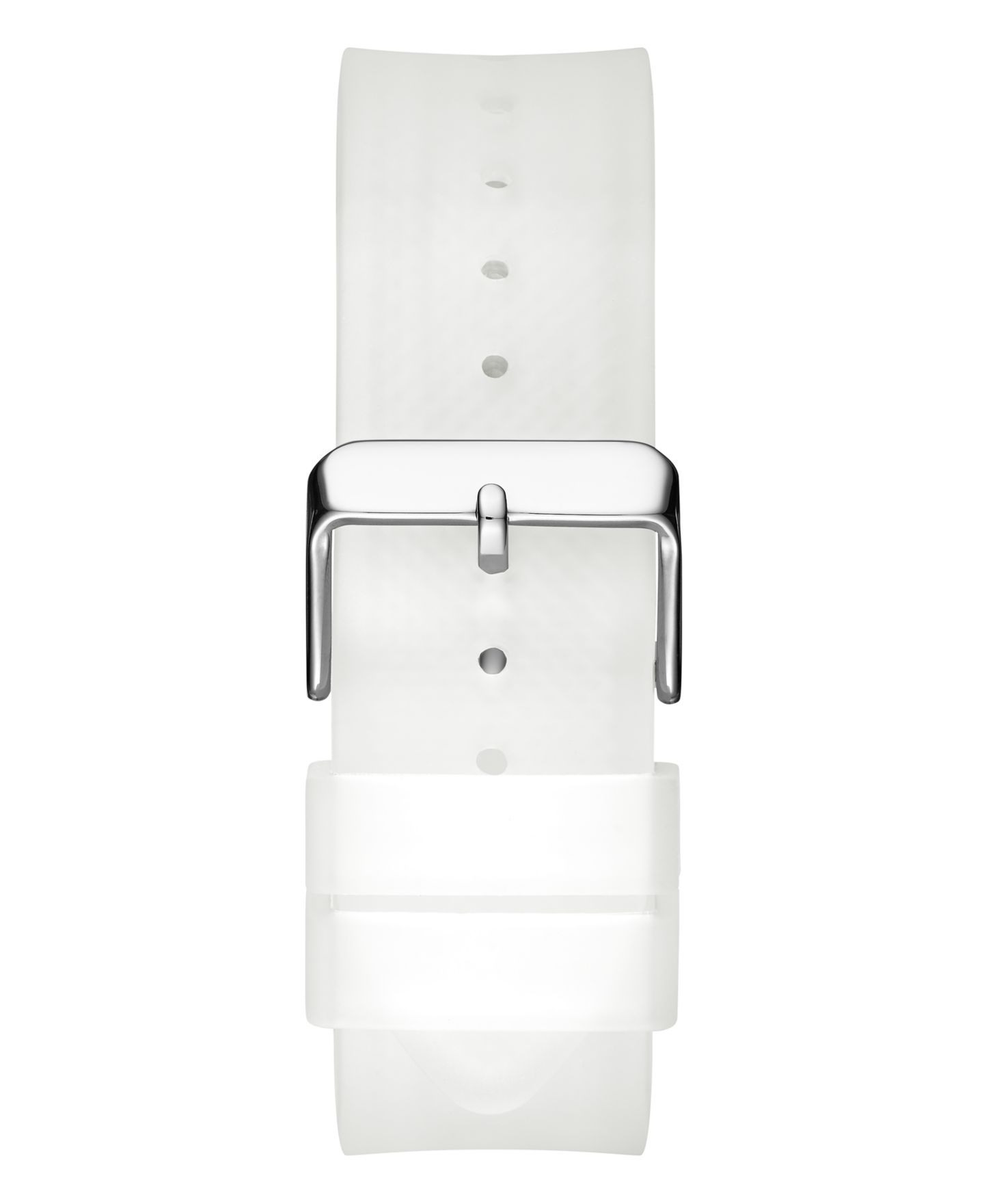 Мужские часы GUESS Multi-Function Transparent and Silver-Tone Silicone Strap Watch 43mm — фото 3