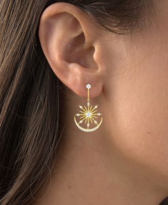 Dangling Earring in 14K Gold Plated or Sterling Silver