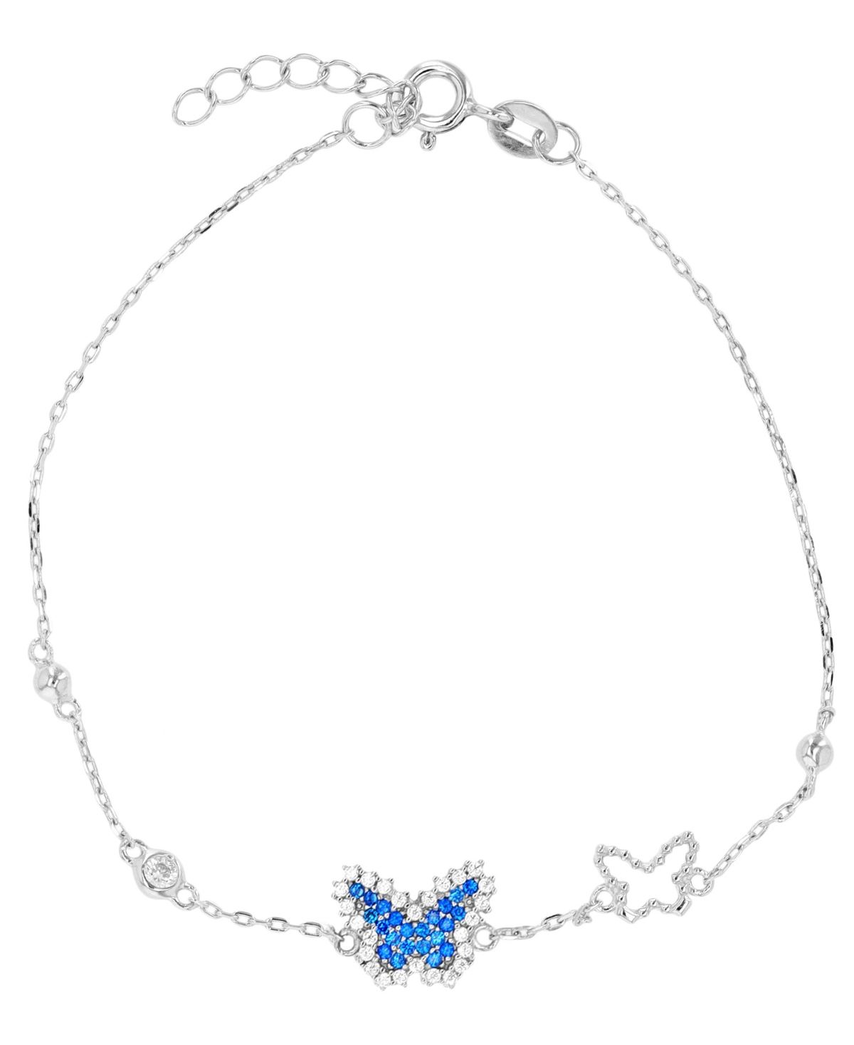 Mini Butterfly Anklet in Sterling Silver - Sterling Silver