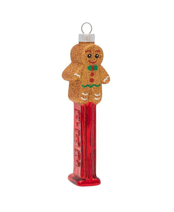 Kat + Annie Gingerbread Man Pez Dispenser Glass Ornaments - Macy's
