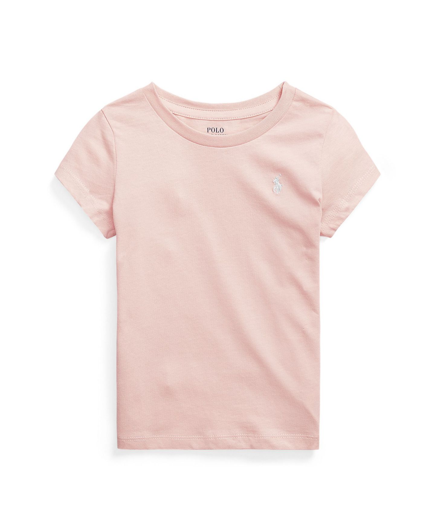 Футболка Polo Ralph Lauren Cotton Jersey Short-Sleeve T-Shirt для девочек, цвет: Розовый — фото 1