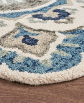Lr Home Radiance Rdc54094 Area Rug In Teal,ivory