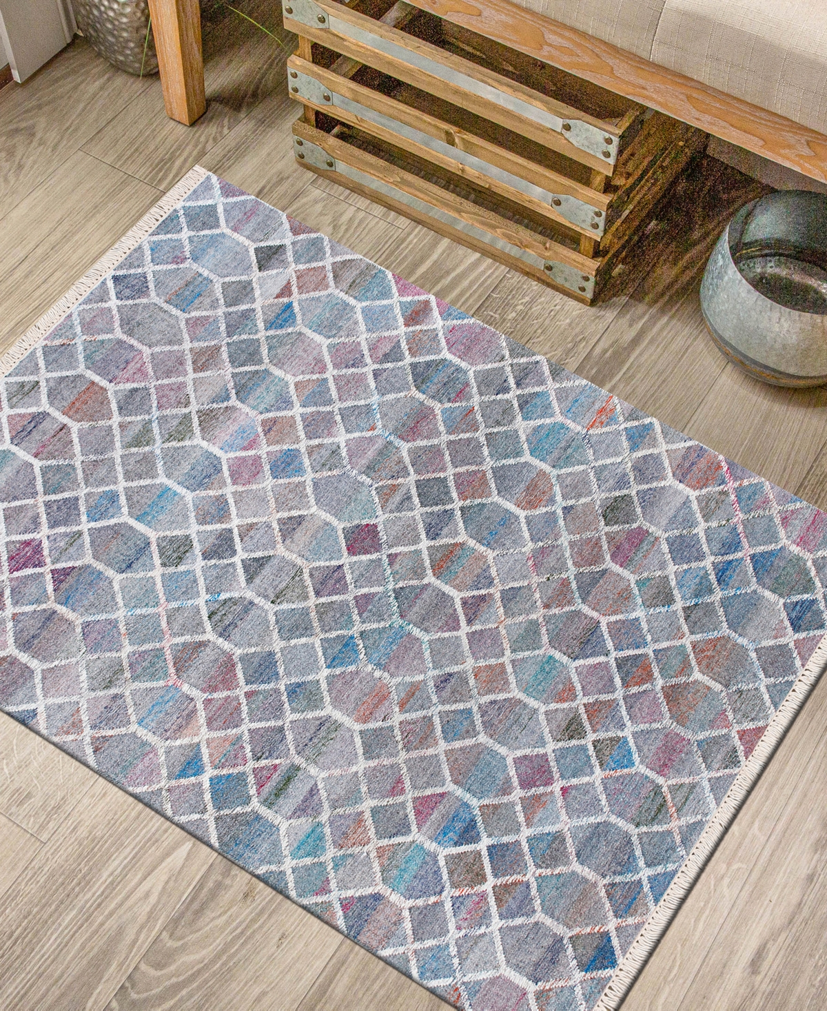 Lr Home Nero NRO81985 4' x 6' Area Rug
