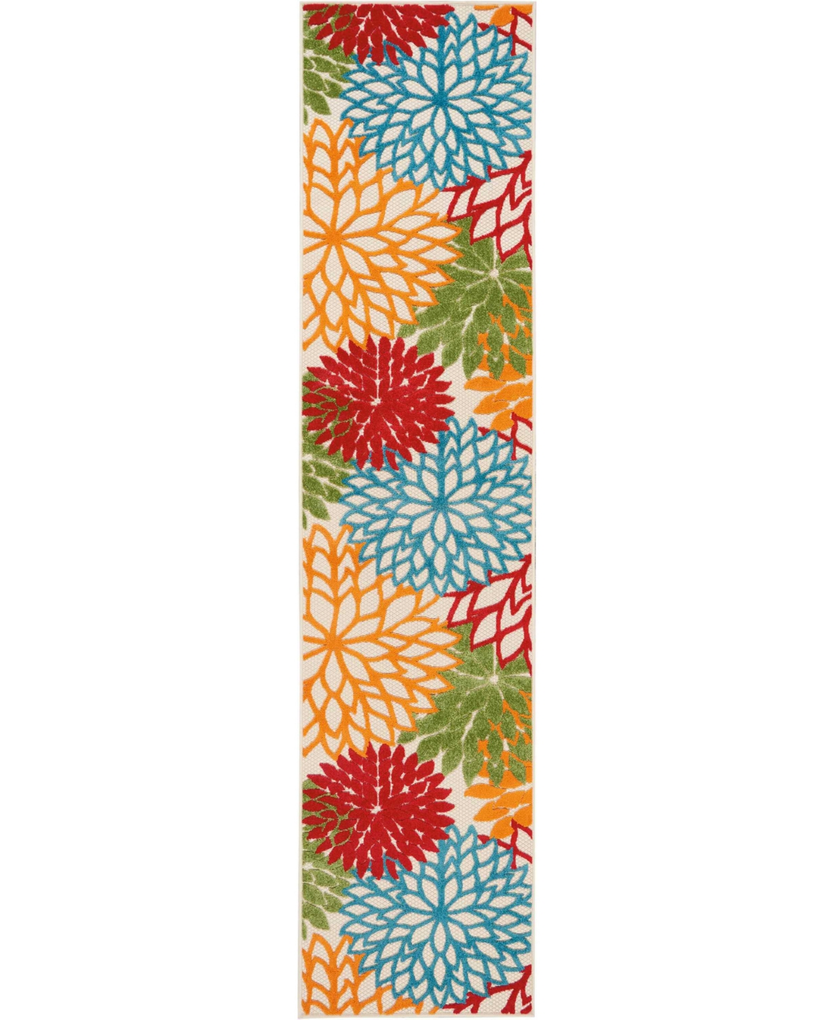 Nourison Aloha Alh05 2'3" X 10' Runner Rug In Green