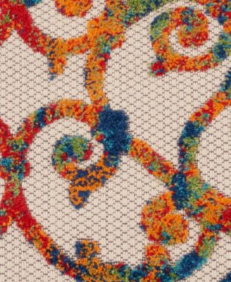 Aloha ALH21 5'3" x 5'3" Round Outdoor Area Rug