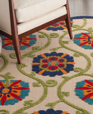 Aloha ALH19 7'10" x 7'10" Round Outdoor Area Rug