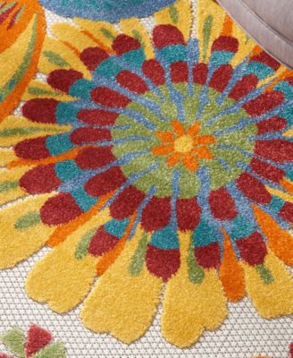 Aloha ALH25 4' x 4' Round Outdoor Area Rug