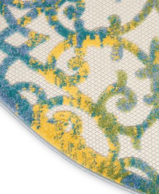 Aloha ALH21 7'10" x 7'10" Round Outdoor Area Rug