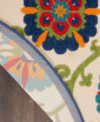 Aloha ALH19 5'3" x 5'3" Round Outdoor Area Rug