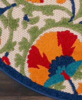 Aloha ALH20 4' x 4' Round Outdoor Area Rug