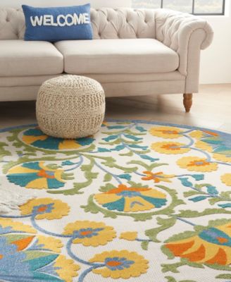 Aloha ALH22 7'10" x 7'10" Round Outdoor Area Rug