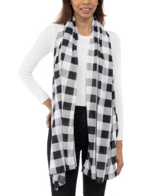 Jenni - Buffalo Check Jersey Wrap Scarf