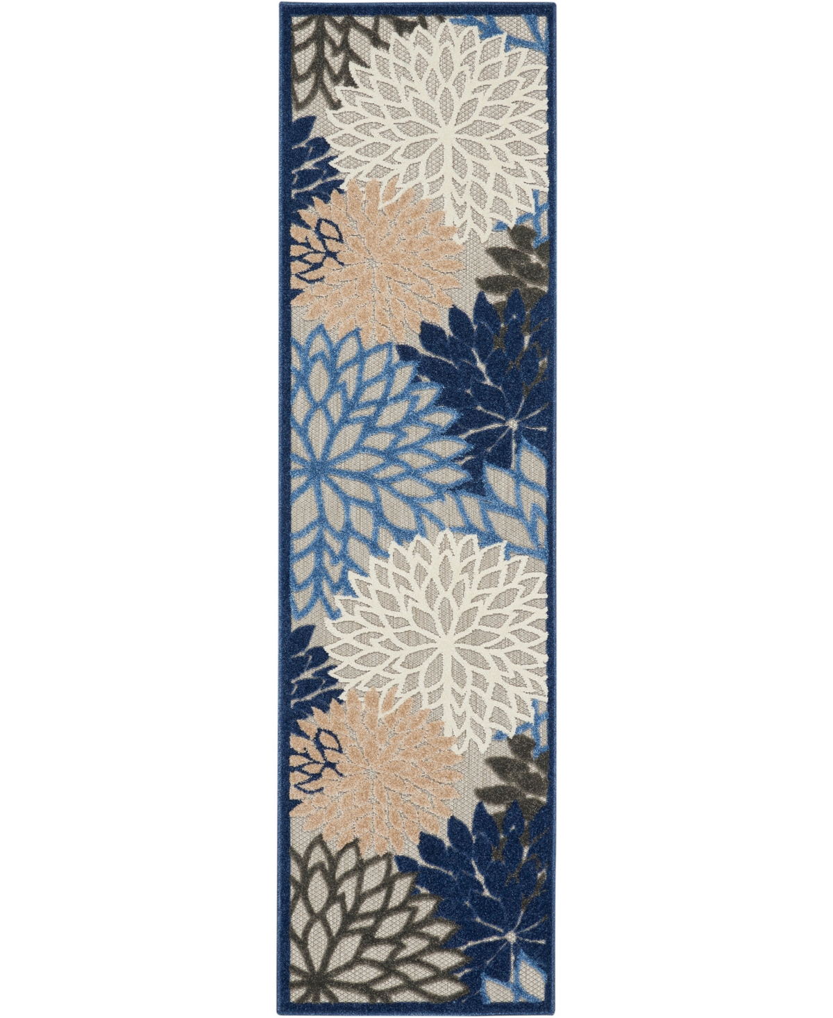 Nourison Home Aloha Alh05 2'3" X 10' Runner Rug In Blue,multi