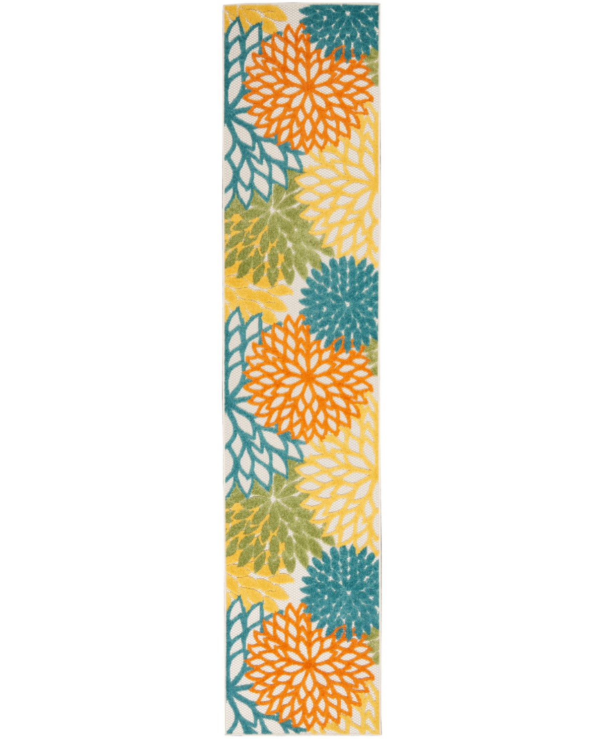 Nourison Aloha Alh05 2'3" X 10' Runner Rug In Turquoise