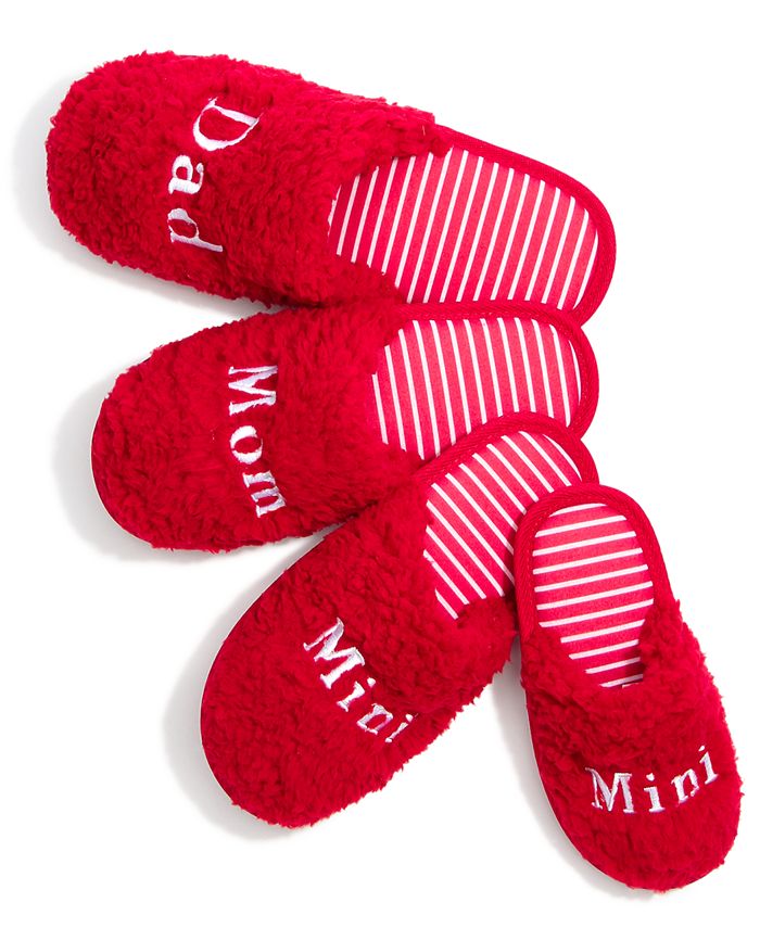 Family Matching Holiday Slippers Collection - Macy's